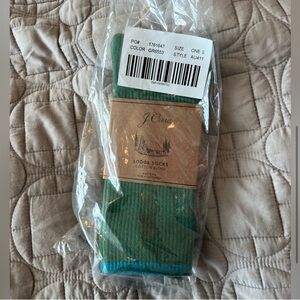 J.Crew Green and Blue Lodge Socks